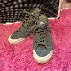 Rag & Bone Standard Issue wool felt gray high top sneakers size EU40/US10